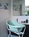 Bo Jungle Bear Bath Tub with Reducer - Sage Green - Ergonomic Baby Bath Tubs and Accessories
