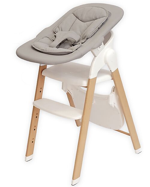 Bo Jungle Bouncer - Pure White - Compatible with Grow With Me High Chair Bouncers