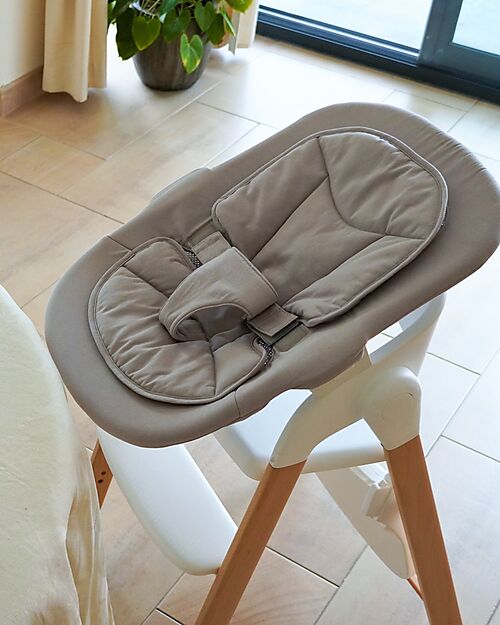Bo Jungle Bouncer - Pure White - Compatible with Grow With Me High Chair Bouncers