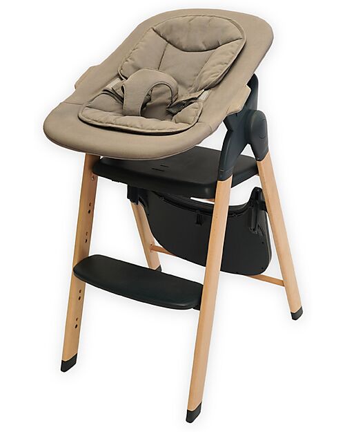 Bo Jungle Bouncer - Shady Grey - Compatible with Grow With Me High Chair Bouncers