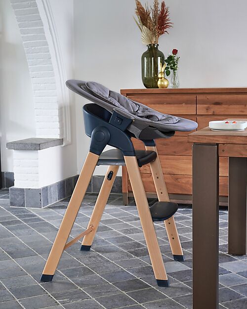 Bo Jungle Bouncer - Shady Grey - Compatible with Grow With Me High Chair Bouncers