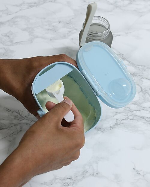 Bo Jungle Container for Milk Powder or Snacks - Blue - With Measuring Cup Food Containers