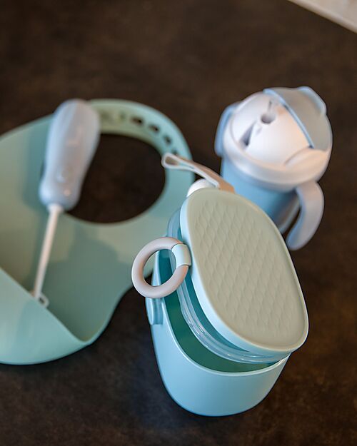 Bo Jungle Container for Milk Powder or Snacks - Blue - With Measuring Cup Food Containers