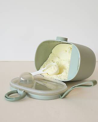 Bo Jungle Container for Milk Powder or Snacks - Jade - With Measuring Cup Food Containers