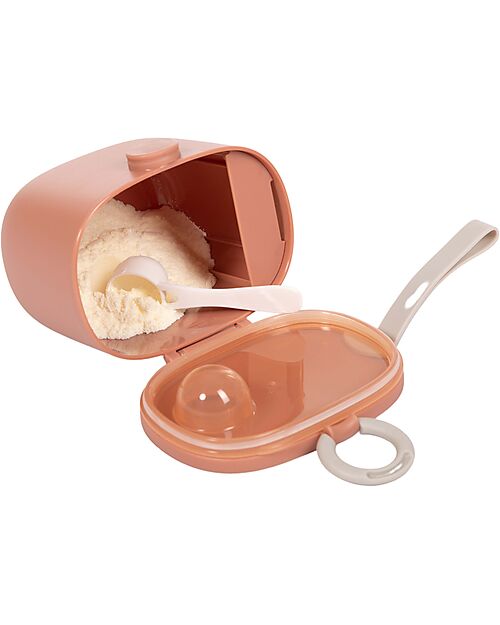 Bo Jungle Container for Milk Powder or Snacks - Terracotta - With Measuring Cup Food Containers