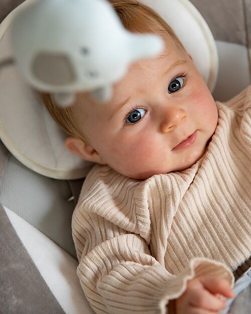 Bo Jungle Dolphy Rocking Bouncer - Pure White - Up to 9kg Bouncers