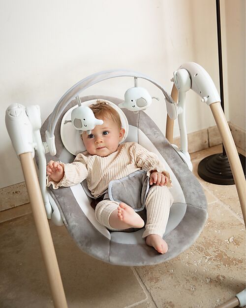Bo Jungle Dolphy Rocking Bouncer - Pure White - Up to 9kg Bouncers
