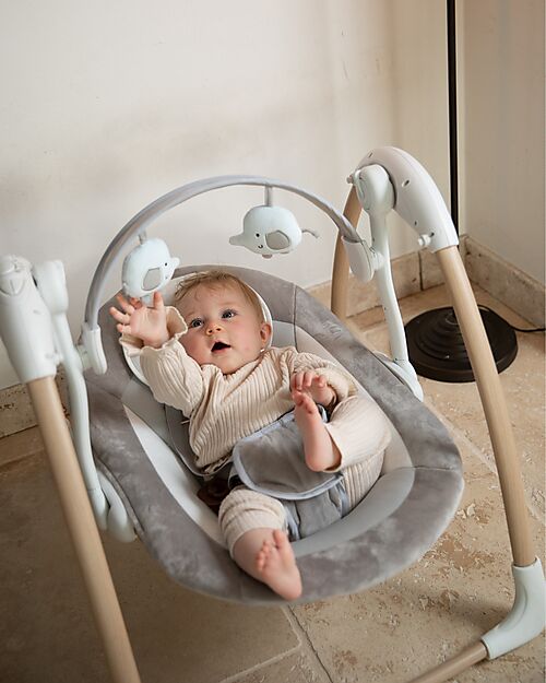Bo Jungle Dolphy Rocking Bouncer - Pure White - Up to 9kg Bouncers