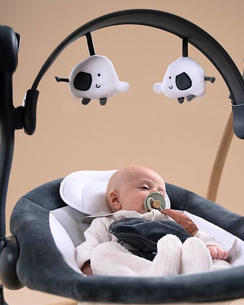 Bo Jungle Dolphy Rocking Bouncer - Shady Grey - Up to 9kg Bouncers