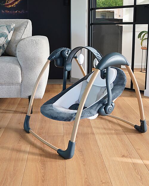 Bo Jungle Dolphy Rocking Bouncer - Shady Grey - Up to 9kg Bouncers