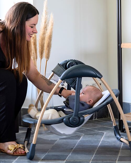 Bo Jungle Dolphy Rocking Bouncer - Shady Grey - Up to 9kg Bouncers