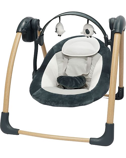 Bo Jungle Dolphy Rocking Bouncer - Shady Grey - Up to 9kg Bouncers