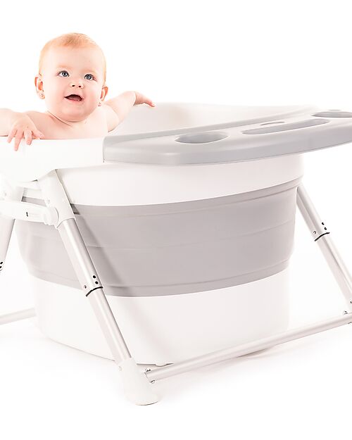 Bo Jungle Foldable First Baths Bathtub - Grey and White - 80 x 57 x 42 cm Baby Bath Tubs and Accessories