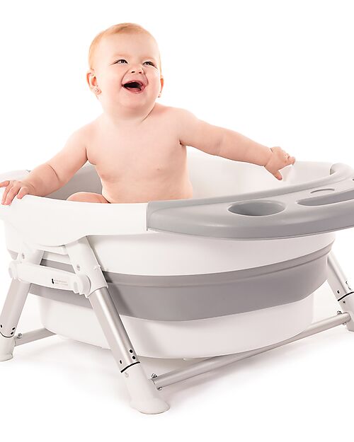 Bo Jungle Foldable First Baths Bathtub - Grey and White - 80 x 57 x 42 cm Baby Bath Tubs and Accessories