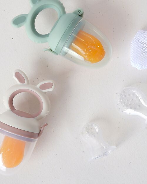 Bo Jungle Fruit Eater with Ergonomic Handle - Dune - 3+ Months Snack Boxes