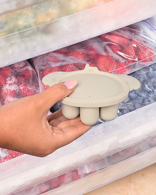 Bo Jungle Fruit Feeder Silicone Tray - Dune - Ideal for Freezing Snack Boxes