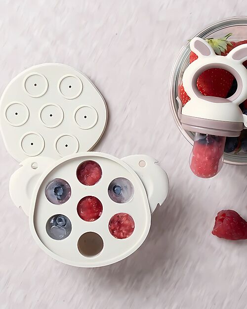 Bo Jungle Fruit Feeder Silicone Tray - Dune - Ideal for Freezing Snack Boxes