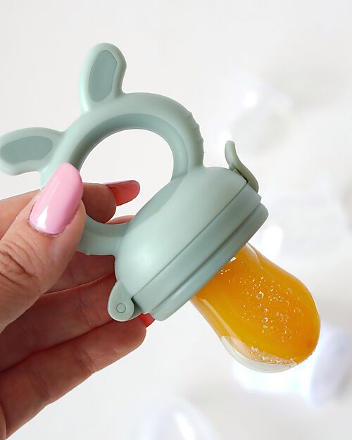 Bo Jungle Fruit Feeder with Ergonomic Handle - Jade - 3+ Months Snack Boxes