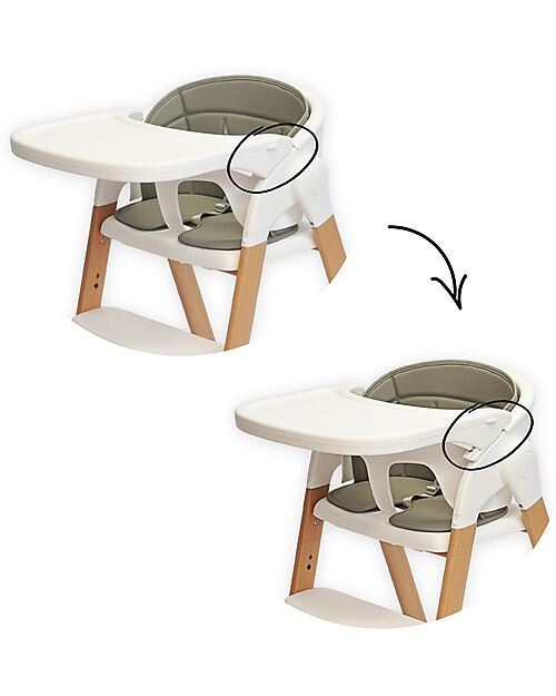 Bo Jungle Grow With Me High Chair - Pure White - Ultra Compact High Chairs