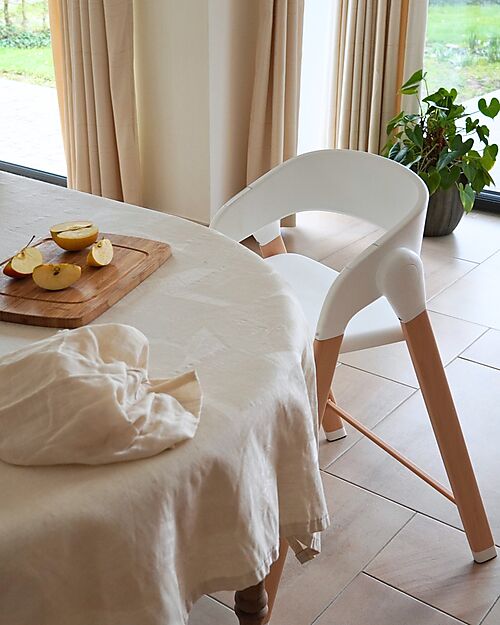 Bo Jungle Grow With Me High Chair - Pure White - Ultra Compact High Chairs