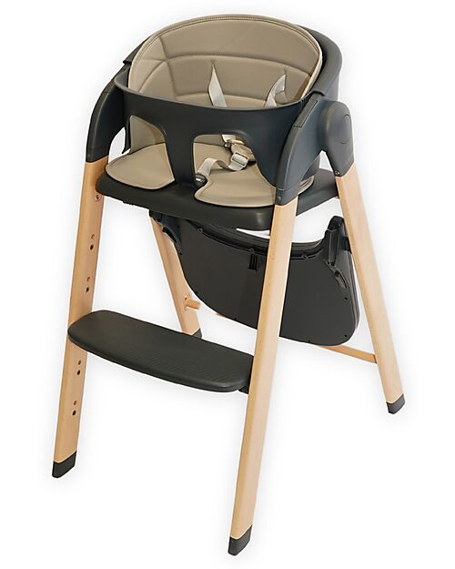 Bo Jungle Grow With Me High Chair - Shady Grey - Ultra Compact High Chairs