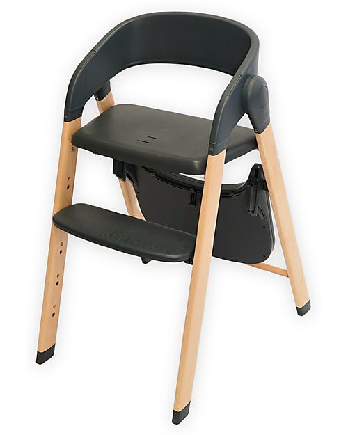 Bo Jungle Grow With Me High Chair - Shady Grey - Ultra Compact High Chairs