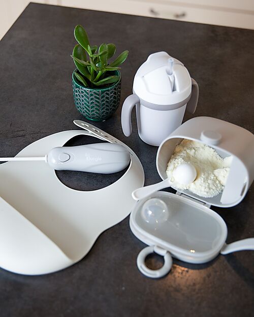 Bo Jungle Milk Powder or Snack Container - Grey - With Measuring Cup Food Containers