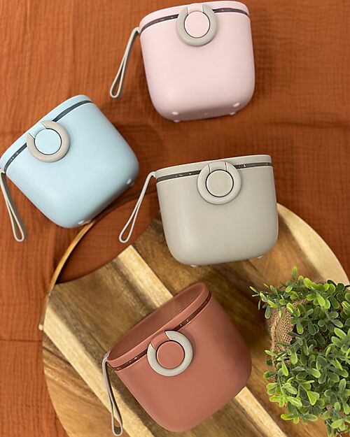 Bo Jungle Milk Powder or Snack Container - Grey - With Measuring Cup Food Containers