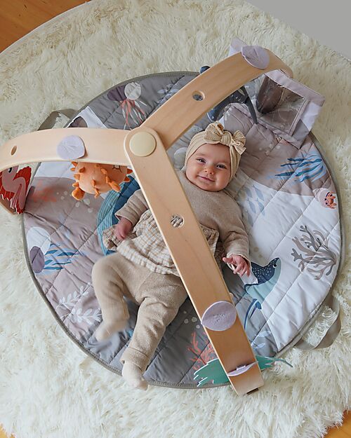 Bo Jungle Sensory Gymnasium with Wooden Arches - Ocean Bliss Baby Gym