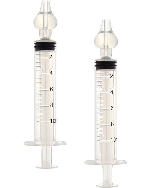Bo Jungle Set of 2 Syringes for Nasal Washes - Silicone Tip - 0+ Nasal Aspirator