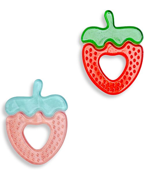 Bo Jungle Set of 2 Teethers - Strawberry - Perfect for Teething Teethers