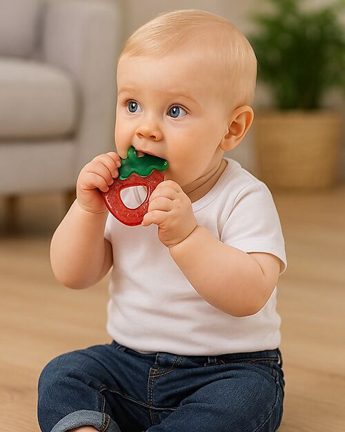 Bo Jungle Set of 2 Teethers - Strawberry - Perfect for Teething Teethers