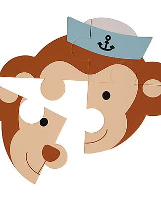 Bo Jungle Set of 3 Animal Sticker Puzzles - Koala Bear Monkey - 3+ Years Puzzles