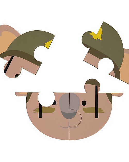 Bo Jungle Set of 3 Animal Sticker Puzzles - Koala Bear Monkey - 3+ Years Puzzles