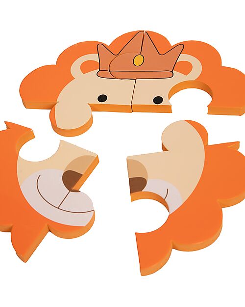 Bo Jungle Set of 3 Animal Sticker Puzzles - Panda Elephant Lion - 3+ Years Puzzles