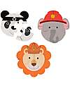 Bo Jungle Set of 3 Animal Sticker Puzzles - Panda Elephant Lion - 3+ Years Puzzles
