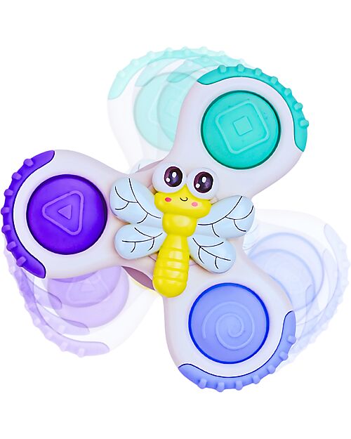 Bo Jungle Set of 3 Spinners with Suction Cup - Silicone - 12+ Months Sensory Games_