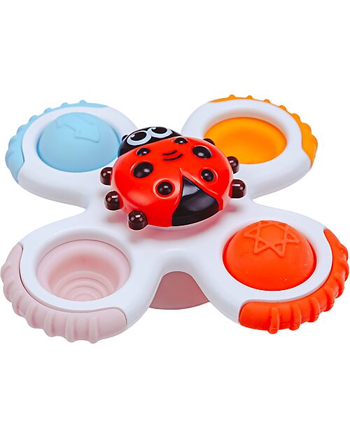 Bo Jungle Set of 3 Spinners with Suction Cup - Silicone - 12+ Months Sensory Games_
