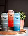 Bo Jungle Stackable Milk Powder or Snack Container - Classy Blue - with 4 Airtight Compartments Food Containers