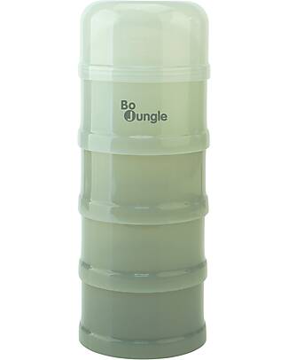 Bo Jungle Stackable Milk Powder or Snack Container - Jade - With 4 Airtight Compartments Food Containers