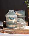 Bo Jungle Stackable Milk Powder or Snack Container - Shady Grey - With 4 Airtight Compartments Food Containers