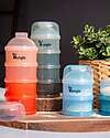 Bo Jungle Stackable Milk Powder or Snack Container - Shady Grey - With 4 Airtight Compartments Food Containers