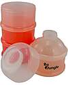 Bo Jungle Stackable Milk Powder or Snack Container - Tinted Terracotta - With 4 Airtight Compartments Food Containers