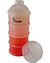 Bo Jungle Stackable Milk Powder or Snack Container - Tinted Terracotta - With 4 Airtight Compartments Food Containers