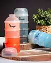 Bo Jungle Stackable Milk Powder or Snack Container - Tinted Terracotta - With 4 Airtight Compartments Food Containers