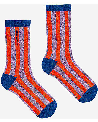 Bobo Choses 2 Pack Checkerboard and Stripes Long Socks - Cotton Socks