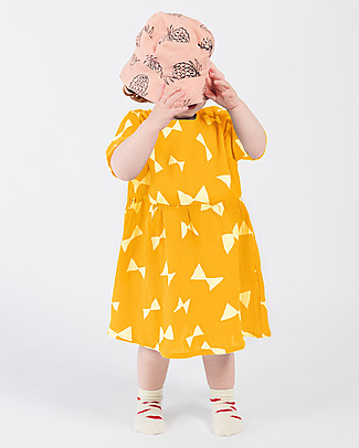 Bobo Choses All Over Bow Dress - Yellow - 100% cotton Dresses