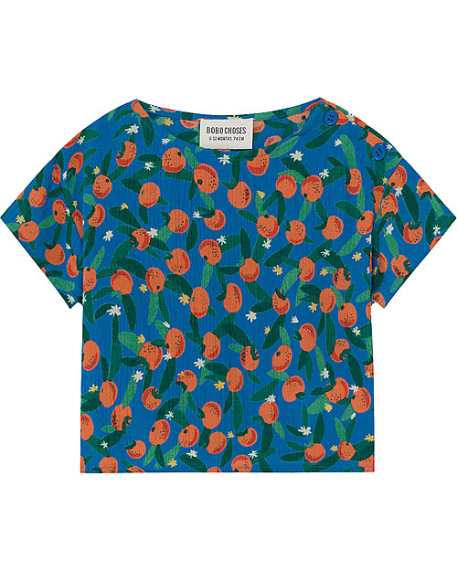 Bobo Choses All Over Oranges Blouse - Short Sleeves Bluse