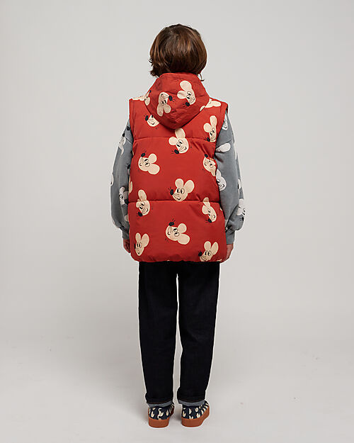 Bobo Choses Anorak with Detachable Sleeves - Mouse all Over - 100% Recycled Polyamide ​ Down Jacket