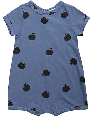 Bobo Choses Apple Short Sleeved Bodysuit - Blue - 100% Organic Cotton Short Sleeves Bodies